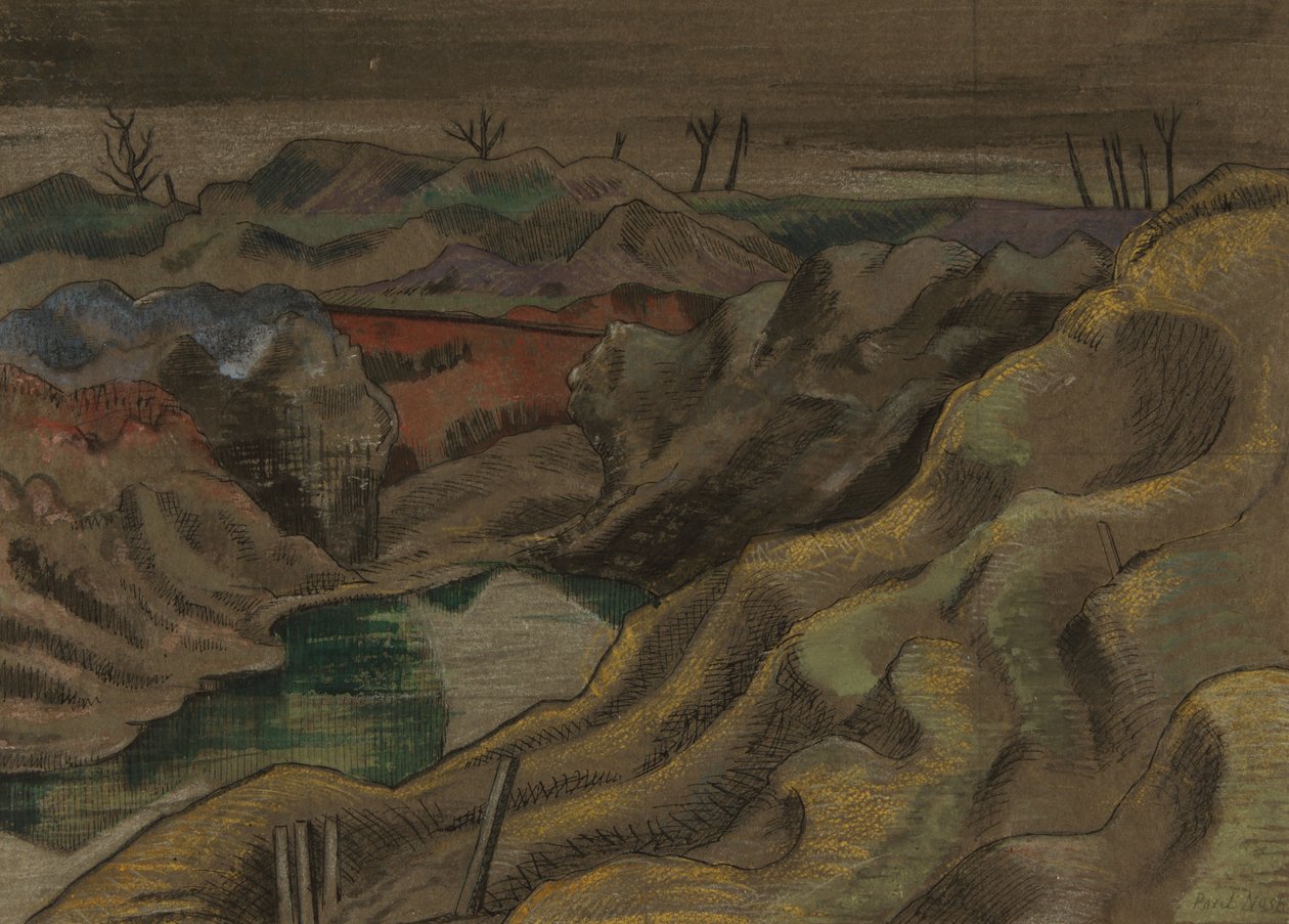 Die Landschaft: Hill 60, ca. 1917 von Paul Nash