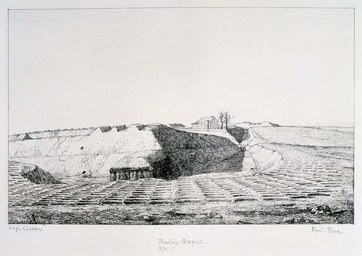 Moulin Saquet, Belagerung von Paris, 1870-1871 von Paul Roux