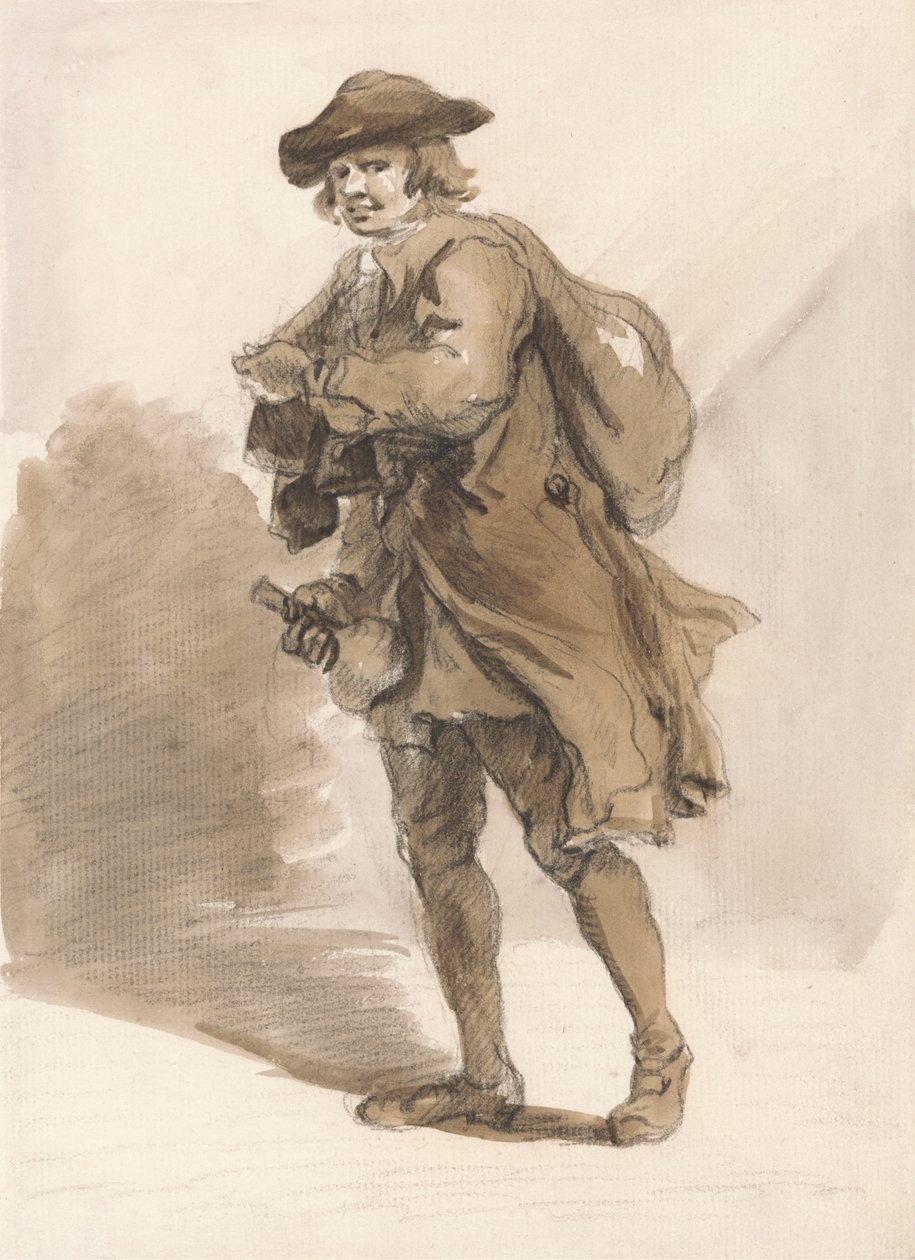 London Cries: Ein Mann mit einer Flasche von Paul Sandby
