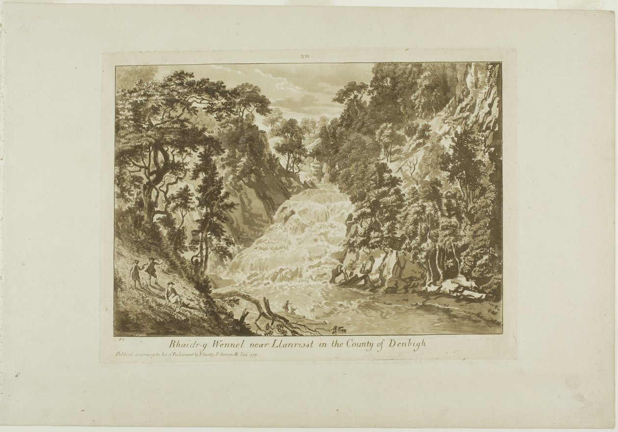 Rhaidr-y Wennel bei Llanrwst im Land Denbigh von Paul Sandby