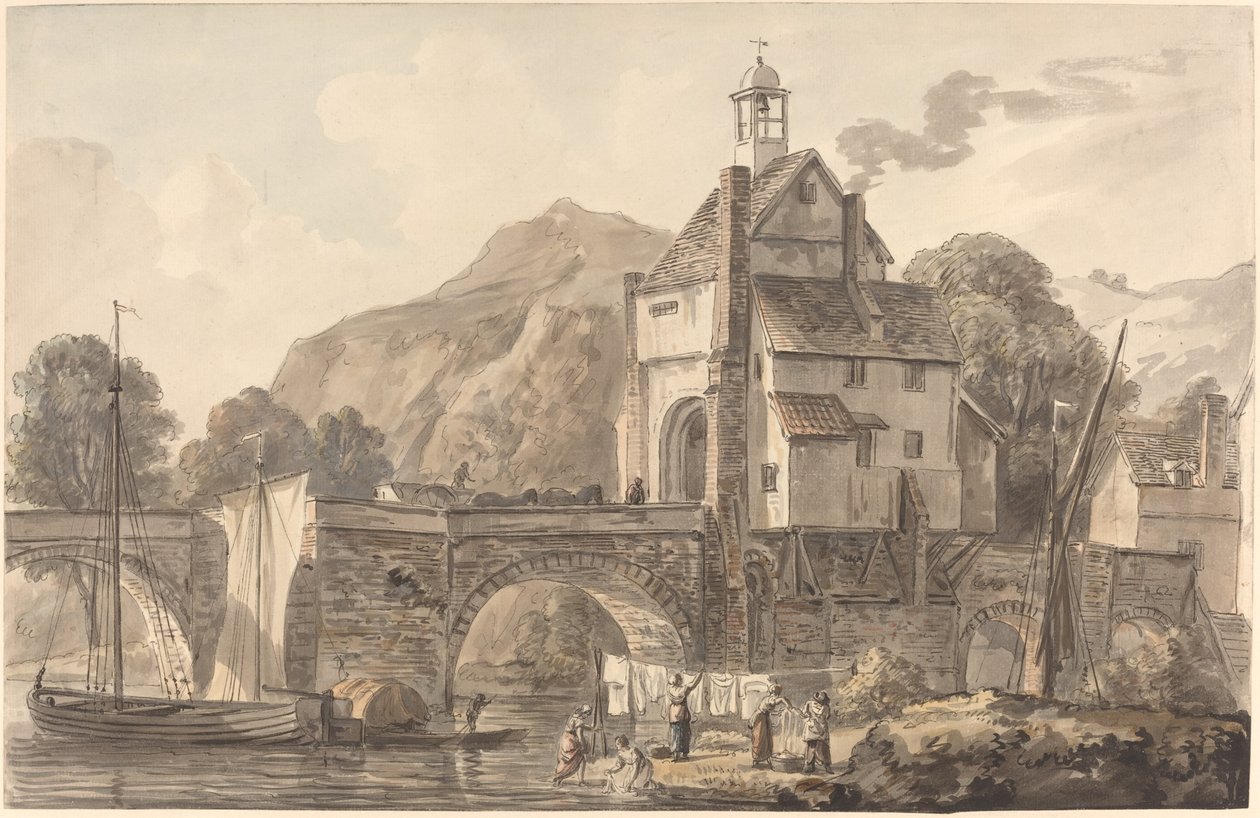 Die Brücke bei Bridgnorth in Shropshire von Paul Sandby