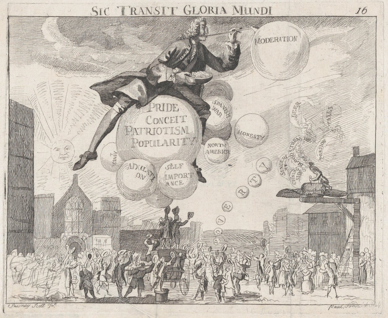 Sic Transit Gloria Mundi, ca. 1762 von Paul Sandwich