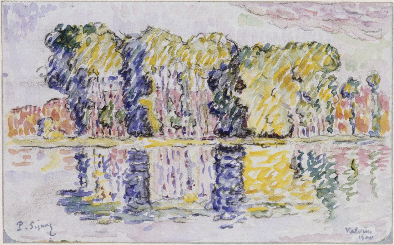 Baumgruppe am Wasser von Paul Signac