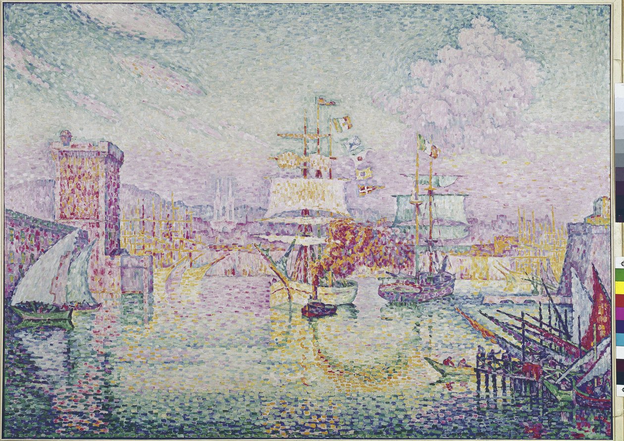 Einfahrt in den Hafen von Marseille von Paul Signac