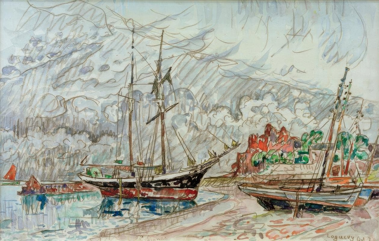 Marine a Loquivy von Paul Signac