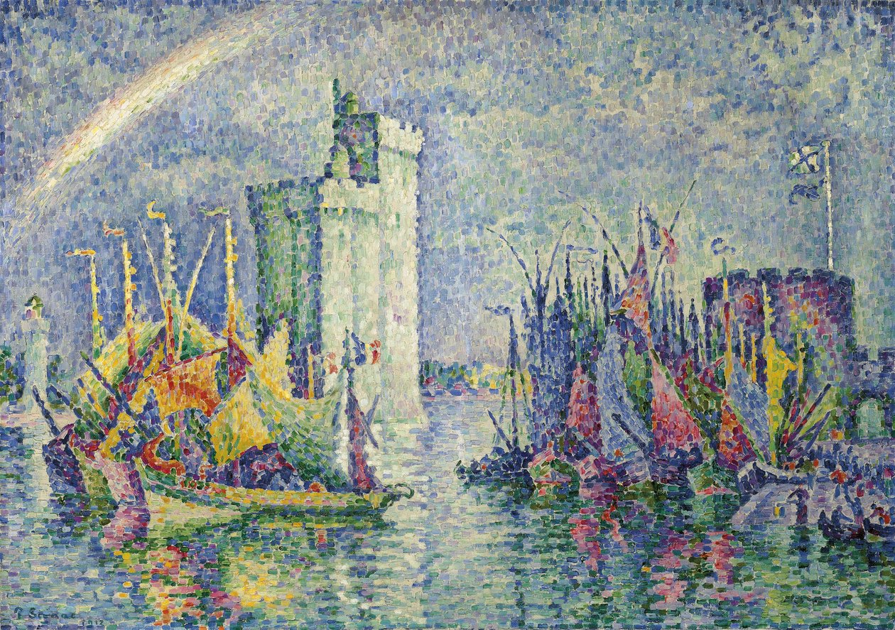 Regenbogen am Hafen von La Rochelle, 1912 von Paul Signac