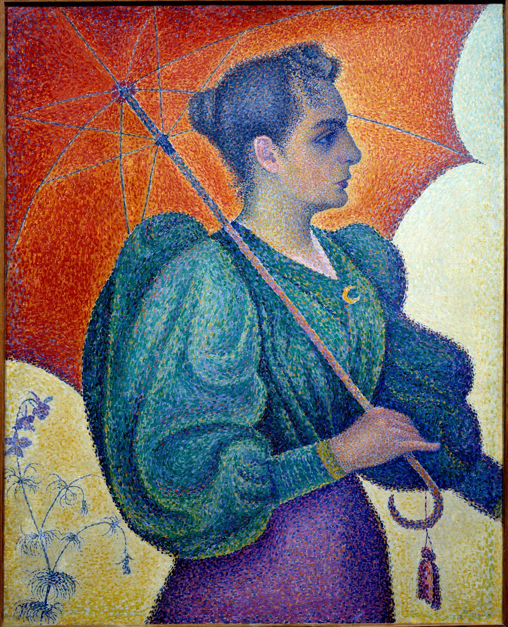 Die Frau hat den Regenschirm. Gemälde von Paul Signac (1863-1935) von Paul Signac