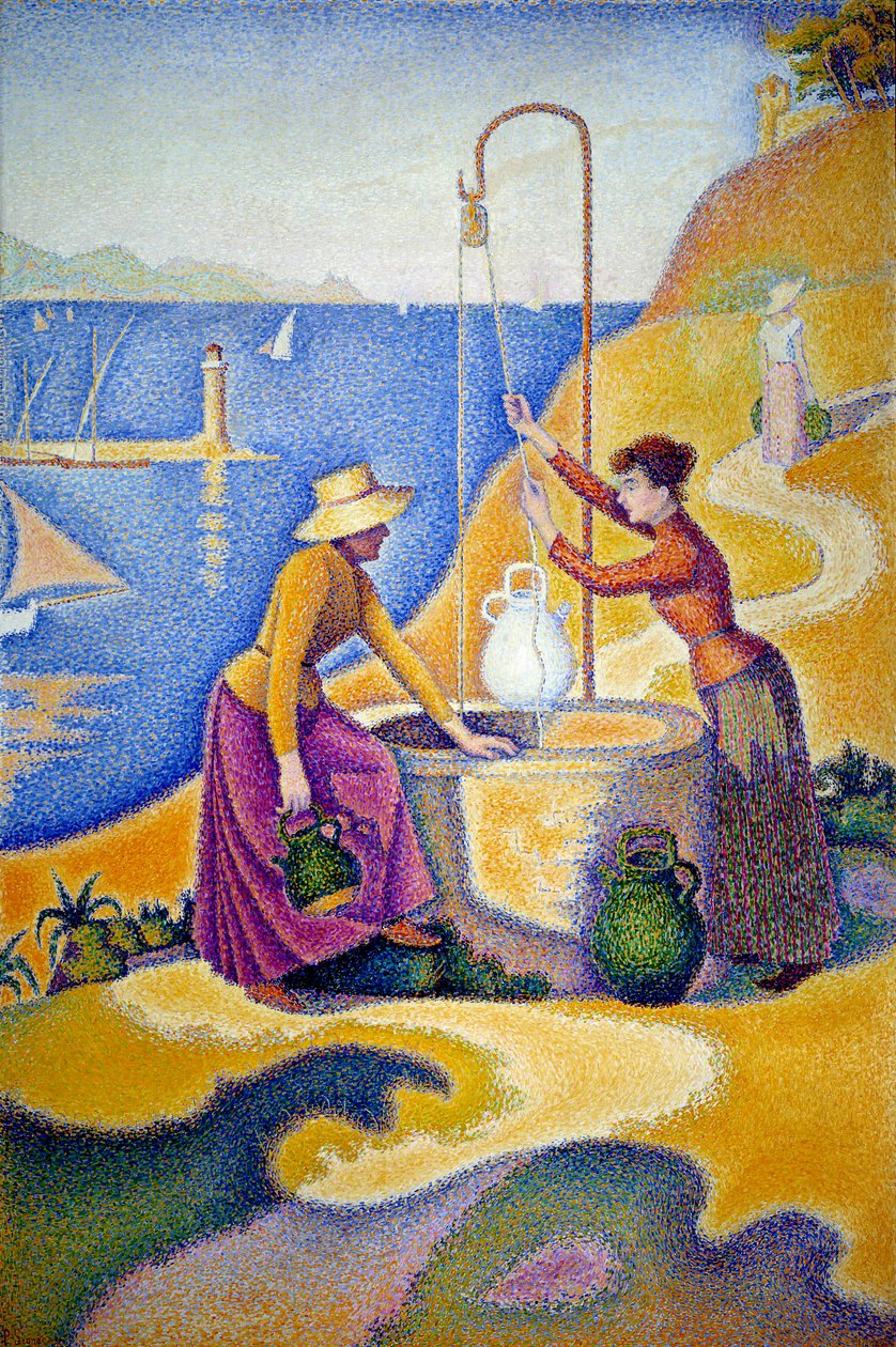 Frauen am Brunnen oder Junge Provenzalen am Brunnen, Gemälde von Paul Signac von Paul Signac