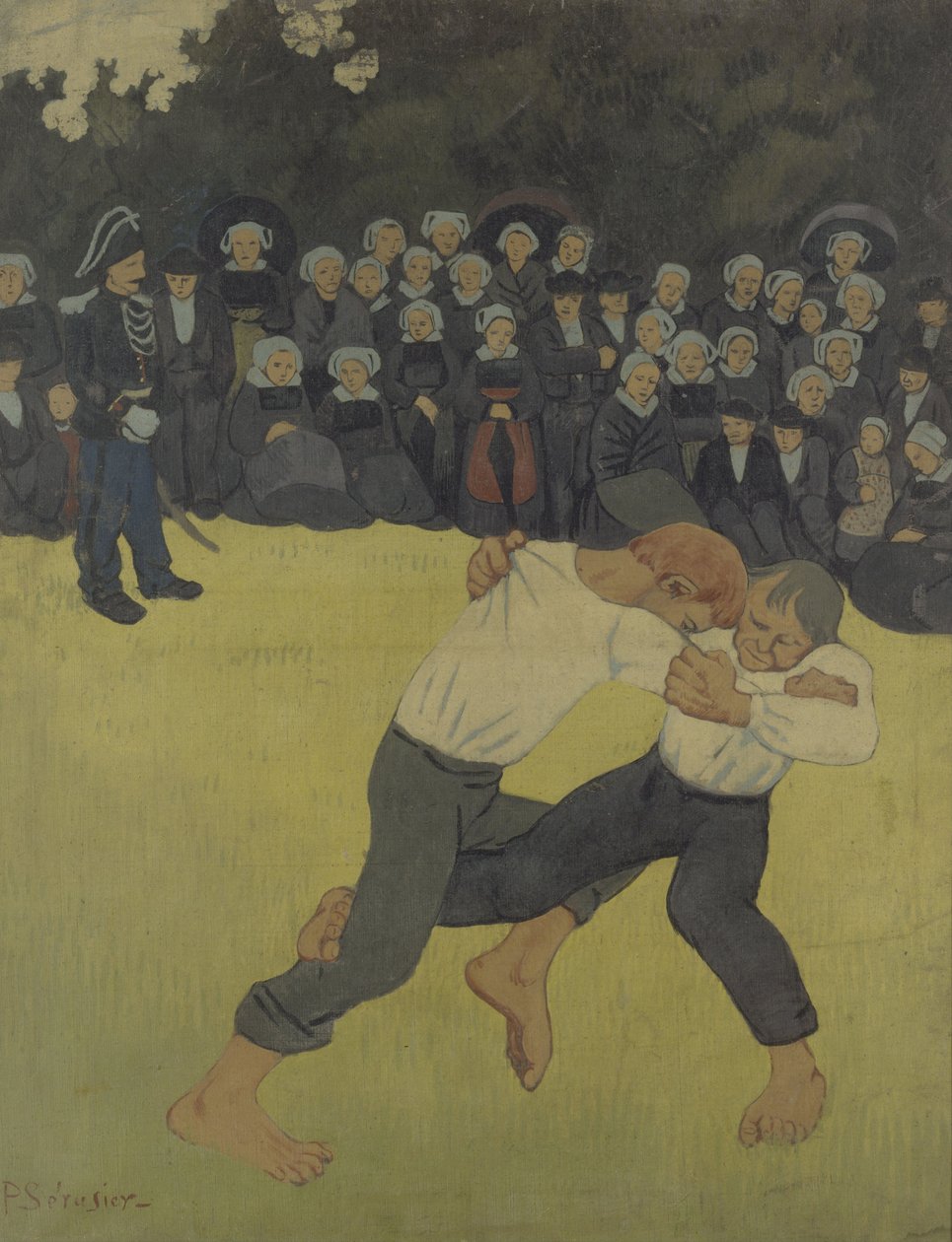 Bretonisches Wrestling, 1890-1891 von Paul Sérusier