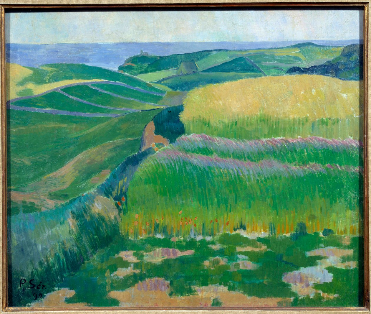 Les bles sont verts au Pouldu von Paul Sérusier