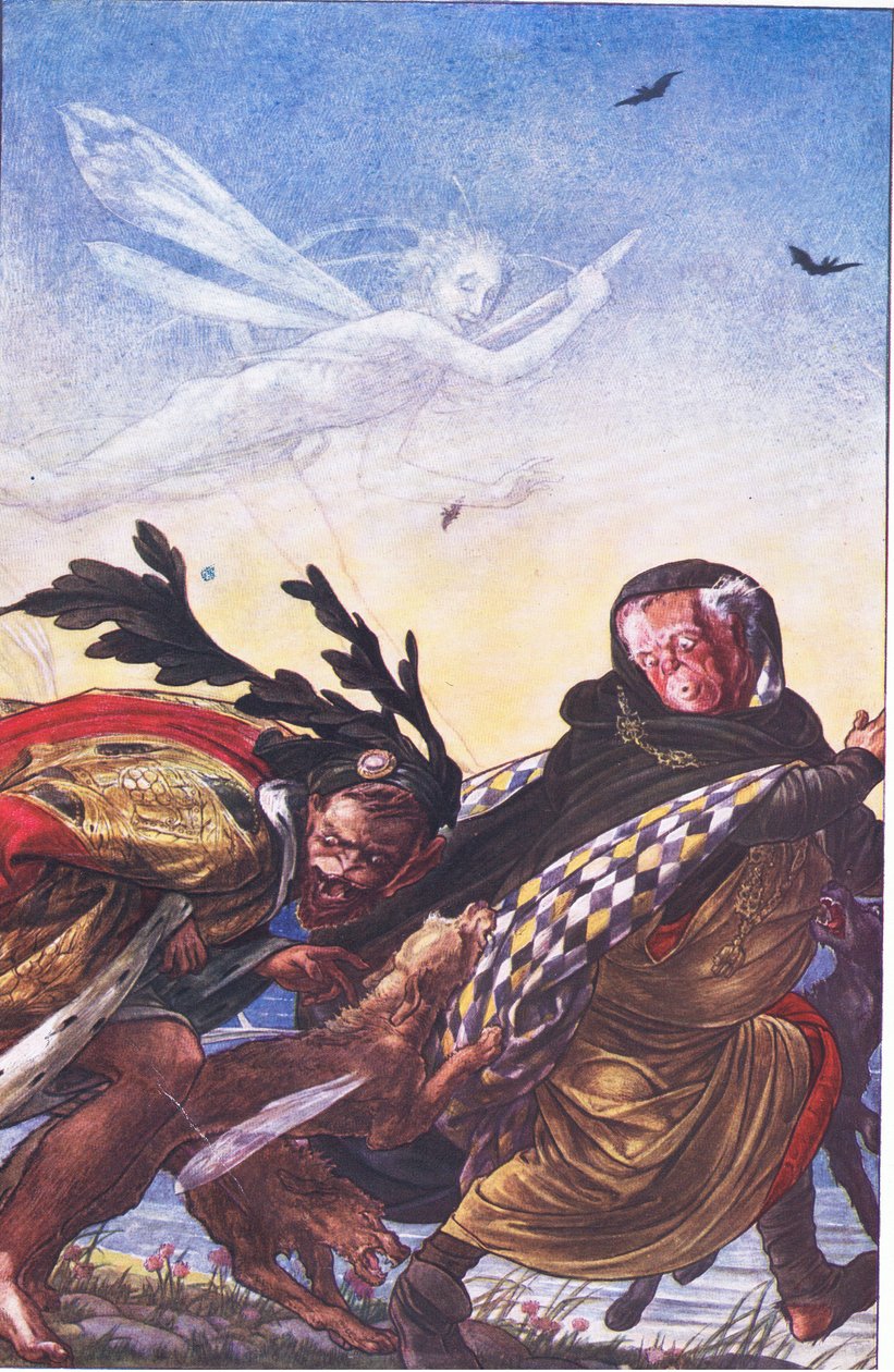 Wut! Wut! Dort, Tyrann, dort! Hört! Hört!, Illustration aus Der Sturm, 1908 von Paul Vincent Woodroffe