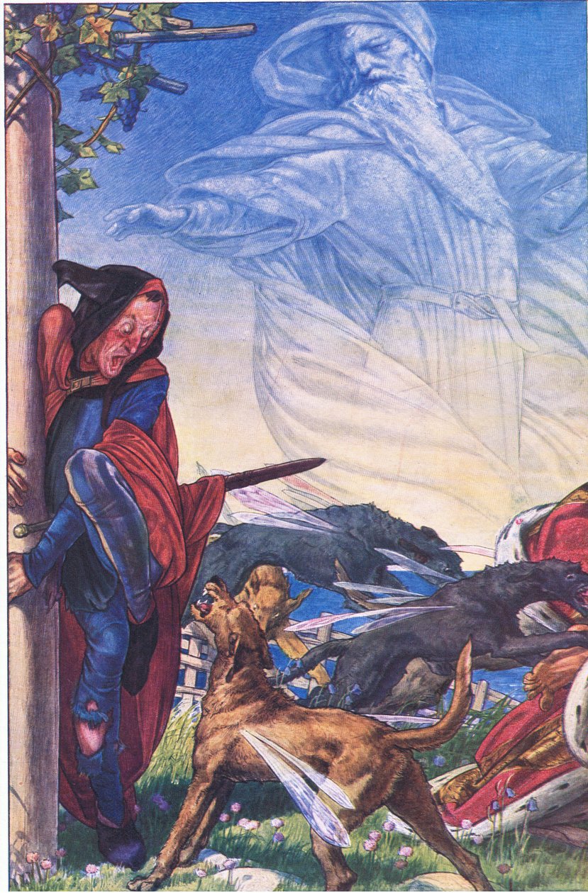 Wut! Wut! Dort, Tyrann, dort! Hört! Hört!, Illustration aus Der Sturm, 1908 von Paul Vincent Woodroffe