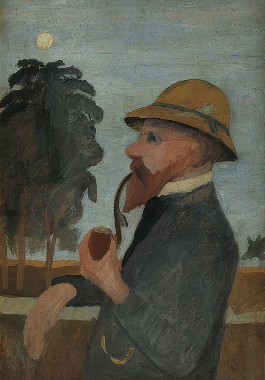 Otto Modersohn mit Pfeife von Paula Modersohn-Becker