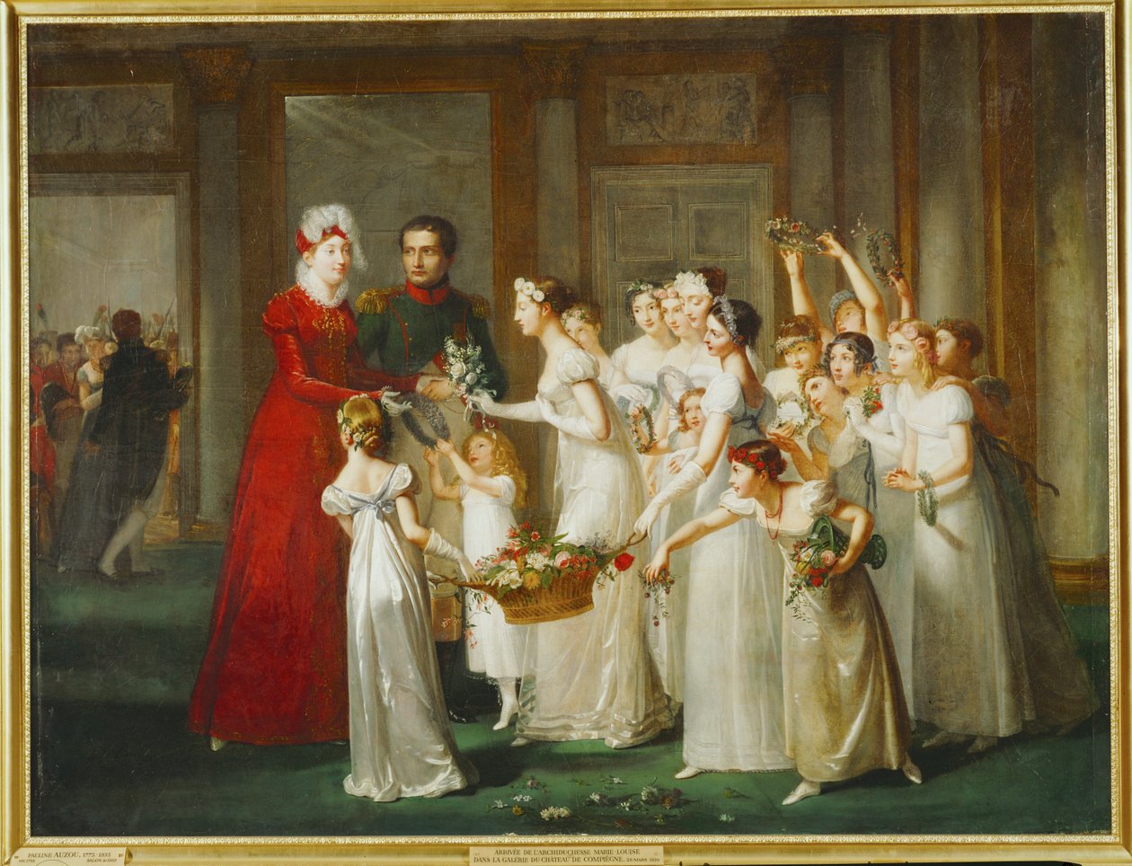 Ankunft der Erzherzogin Marie Louise in der Galerie des Château Compiègne von Pauline Auzou