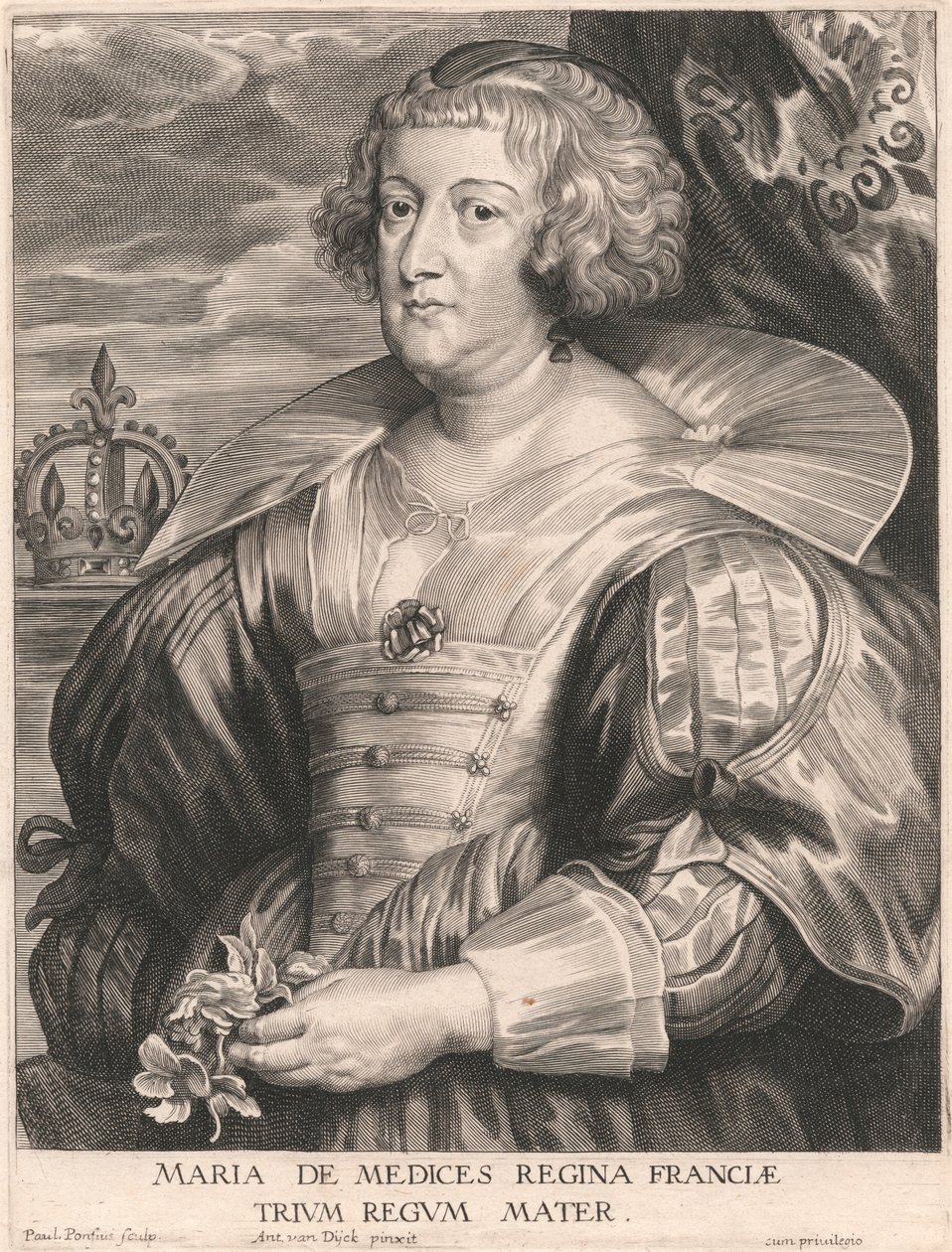 Maria de Medices Königin von Frankreich, Mutter von drei Königen von Paulus Pontius
