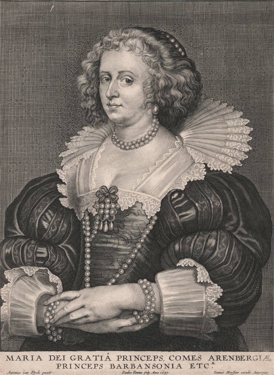 Maria dei Gratia Princeps, Comes Arenbergiæ, Princeps Barbansonia etca. von Paulus Pontius
