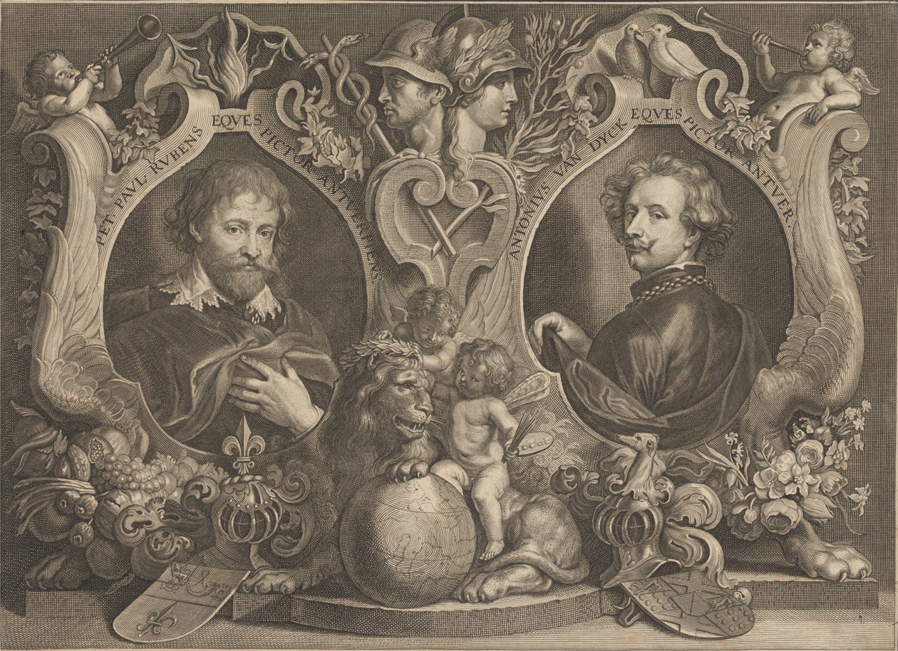 Paulus Pontius - Antonius Van Dyck Eques und Peter Paul Rubens Eques - Google Art Project von Paulus Pontius
