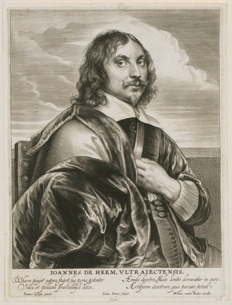 Porträt von Johannes de Heem von Paulus Pontius