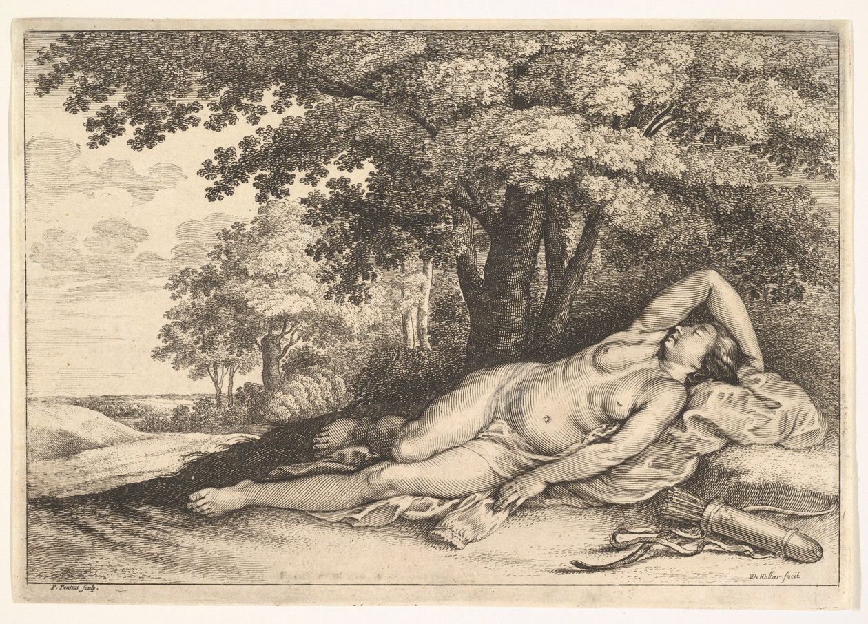 Schlafende Jägerin, 1625-77 von Paulus Potter
