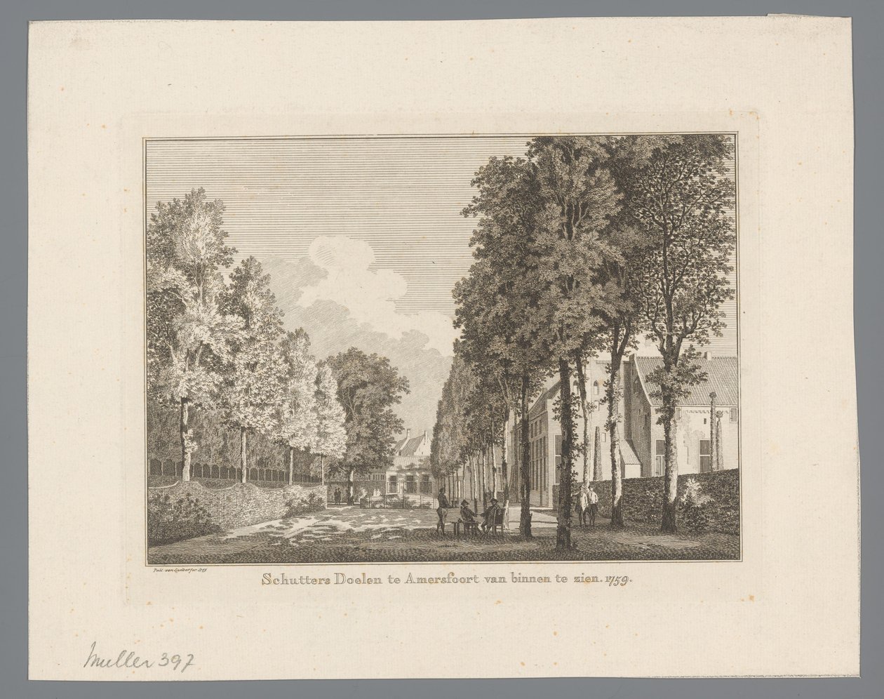 Ansicht der Doelen in Amersfoort von Paulus van Liender