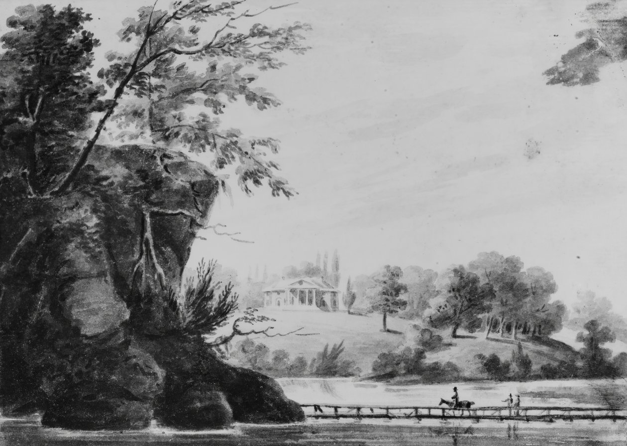 Ansicht von Morrisville, General Moreaus Landhaus in Pennsylvania von Pavel Petrovic Svin