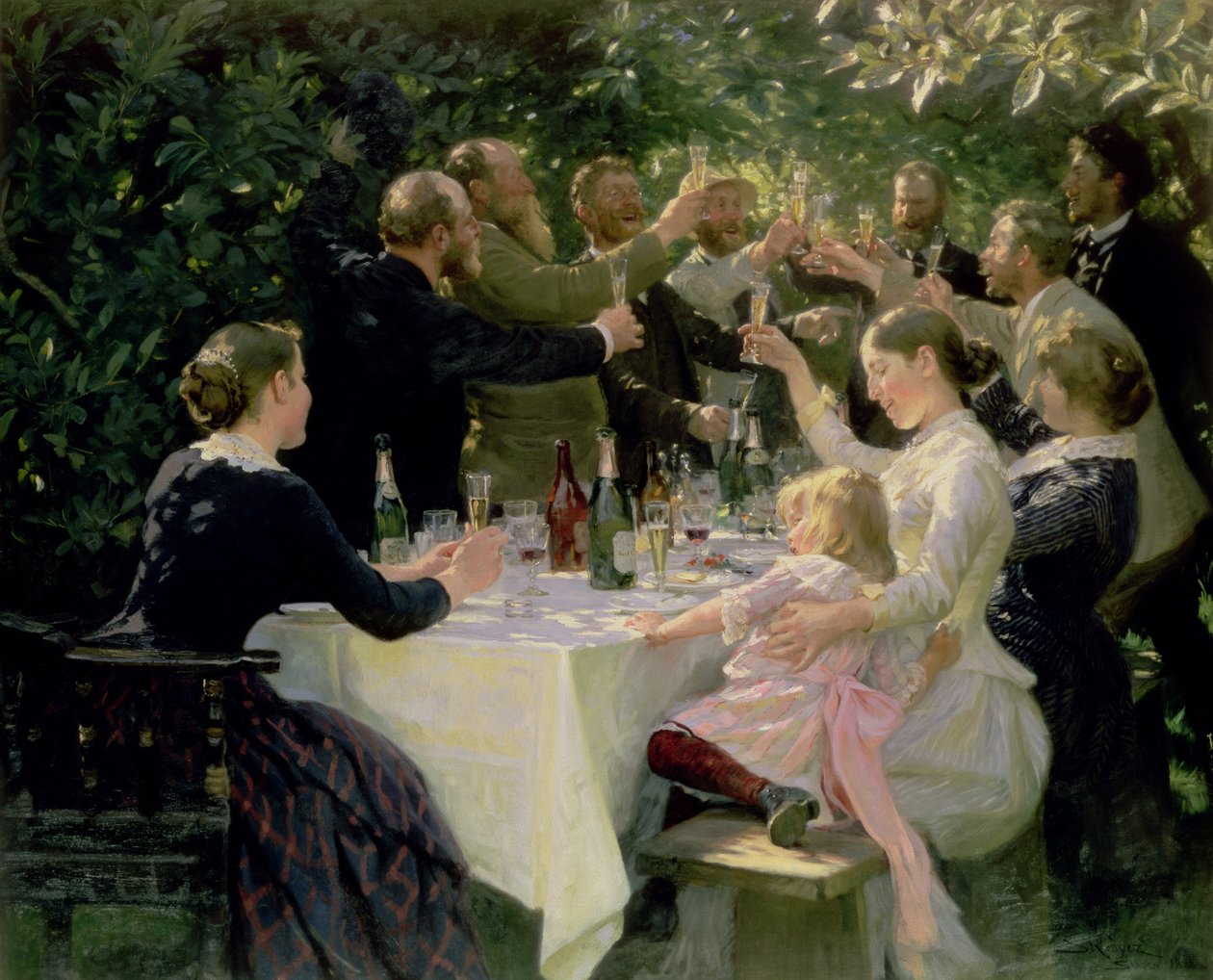 Hip Hip Hurra! Künstlerfest in Skagen, 1888 von Peder Severin Krøyer