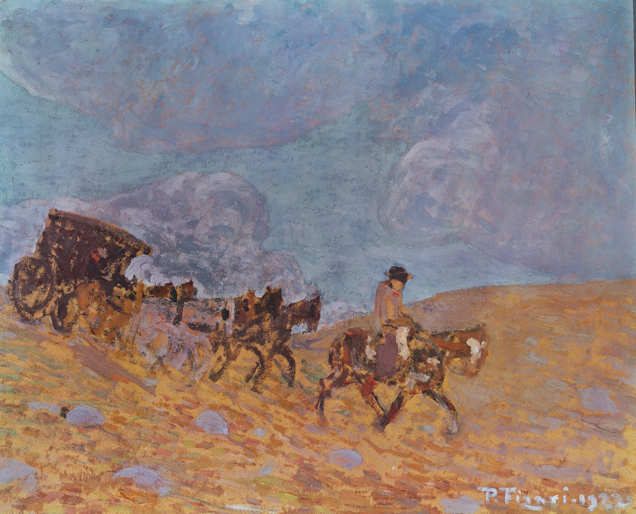 Die Postkutsche, 1922 von Pedro Figari