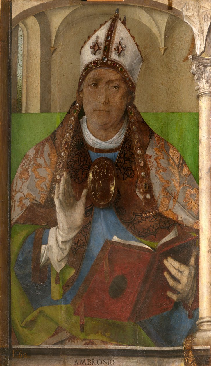 Heiliger Ambrosius, Erzbischof von Mailand von Pedro Berruguete