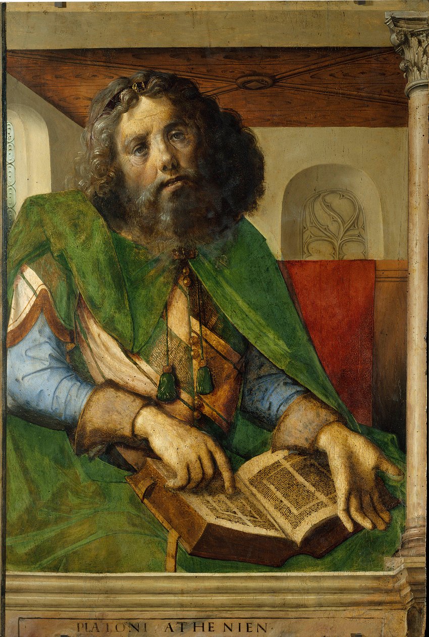 Porträt von Platon (428-348 v. Chr.), Philosoph des antiken Griechenlands von Pedro Berruguete