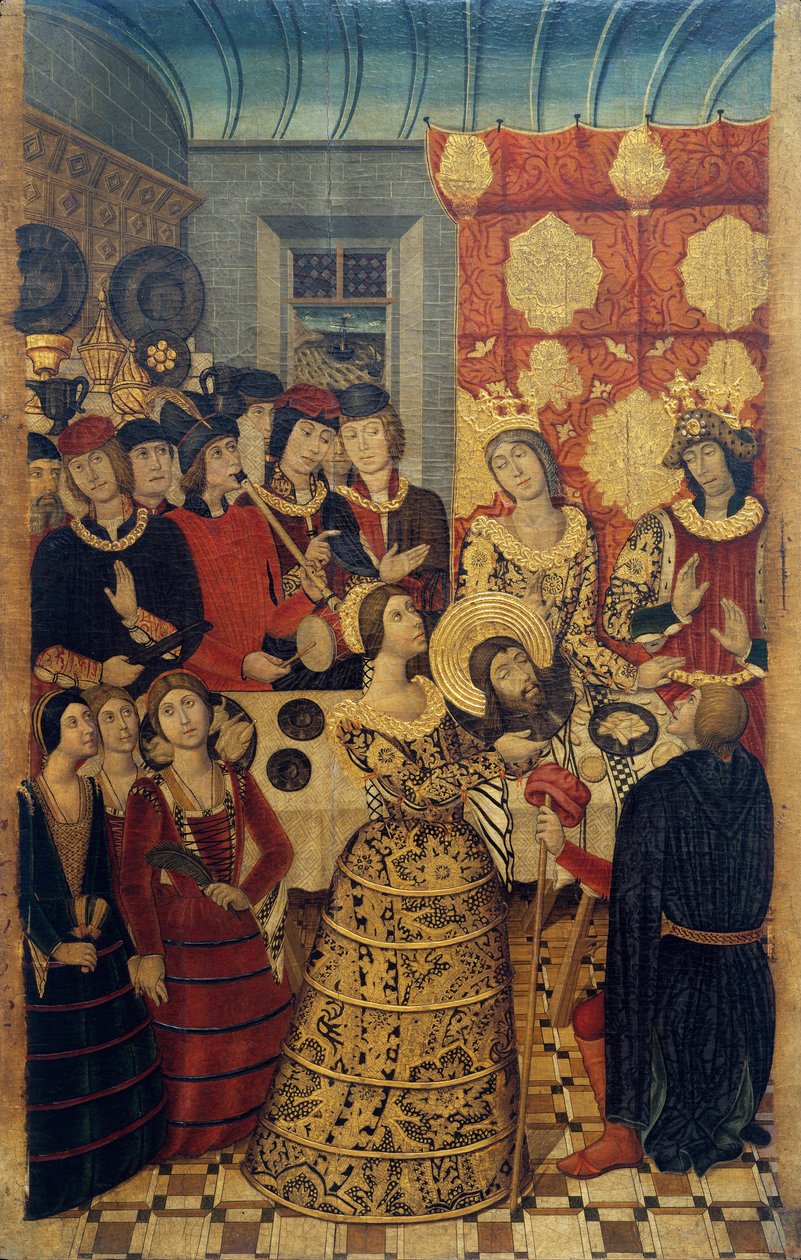 Das Festmahl des Herodes - Gemälde von Pedro Garcia de Benavarre (aktiv 1445-1485) - ca. 1470 von Pedro García de Benabarre