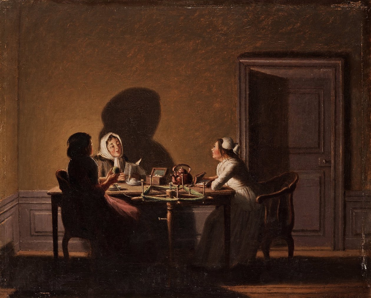 Lesen bei Kerzenlicht von Pehr Hilleström