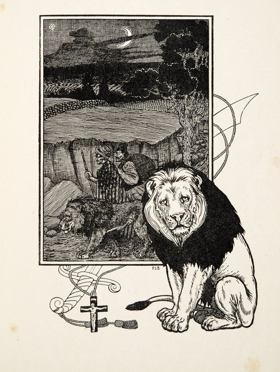 Ein glücklicher Geleitschutz, aus Hundert Anekdoten über Tiere, veröffentlicht 1924 von Percy J. Billingshurst