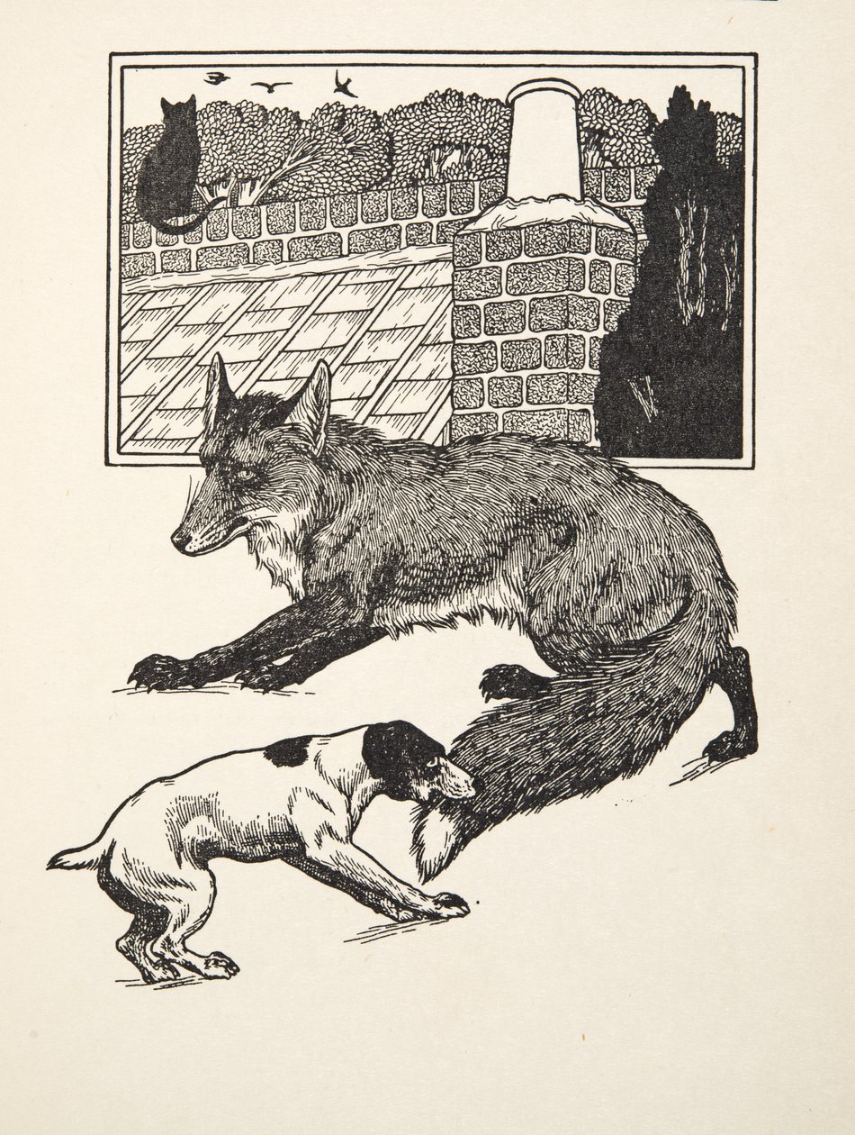 Fuchsjagd, aus Hundert Anekdoten über Tiere, veröffentlicht 1924 von Percy J. Billingshurst