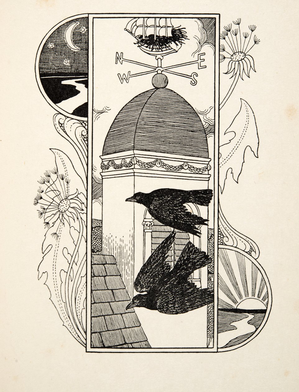 Seltsame Saatkrähen, aus Hundert Anekdoten über Tiere, veröffentlicht 1924 von Percy J. Billingshurst