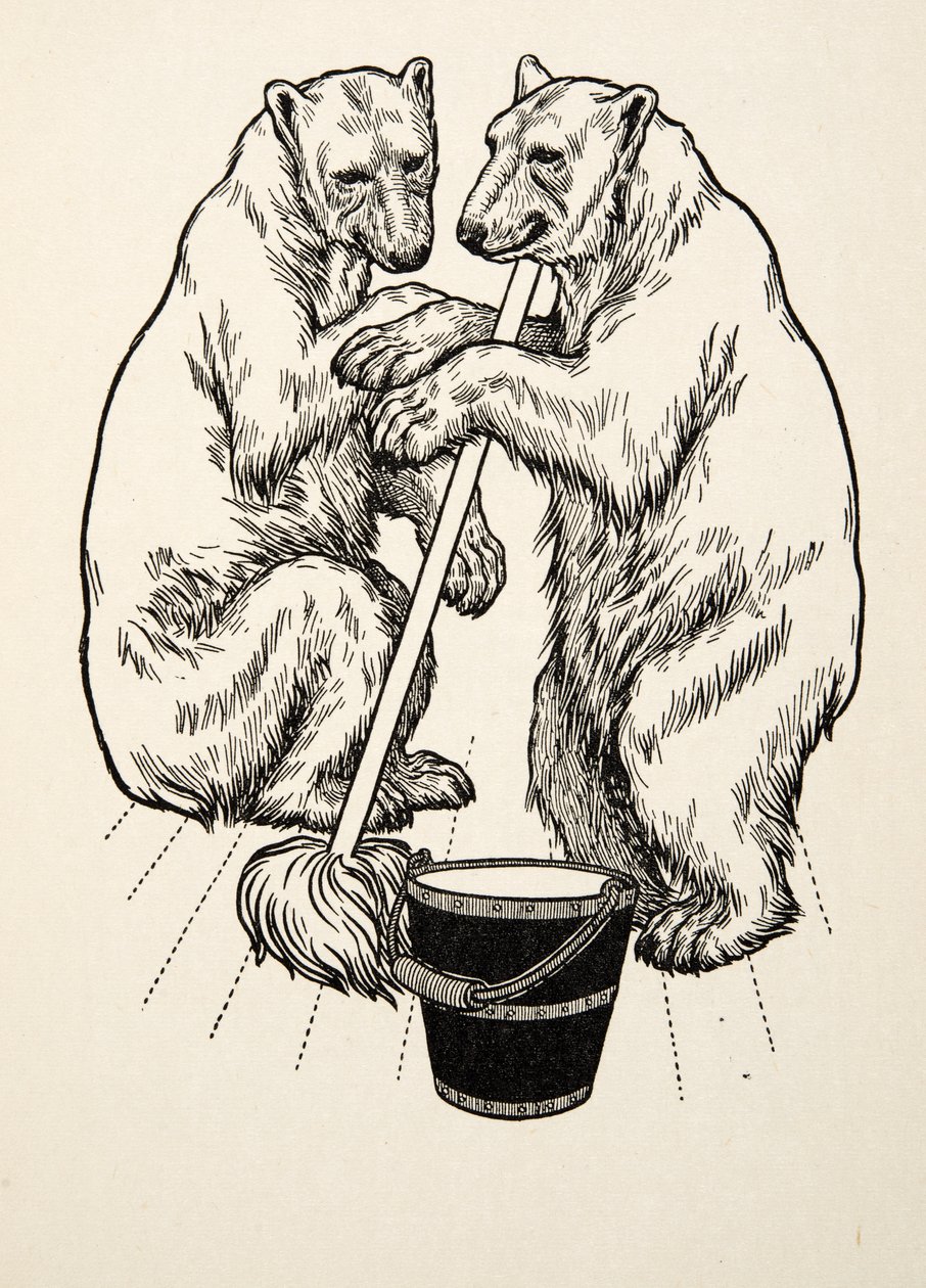 Die Bärenjungen, aus Hundert Anekdoten über Tiere, veröffentlicht 1924 von Percy J. Billingshurst