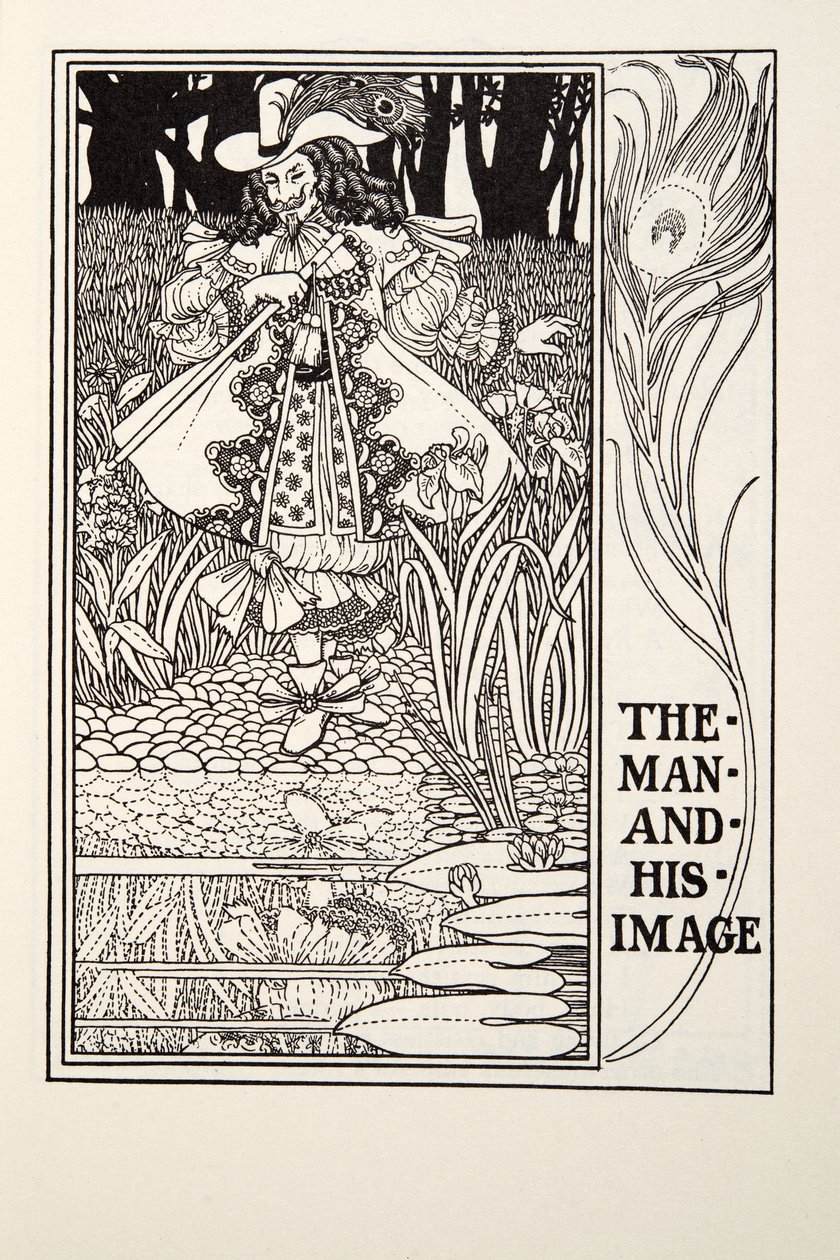 Der Mann und sein Bild, aus Fontaine Fables, veröffentlicht 1905 von Percy J. Billingshurst