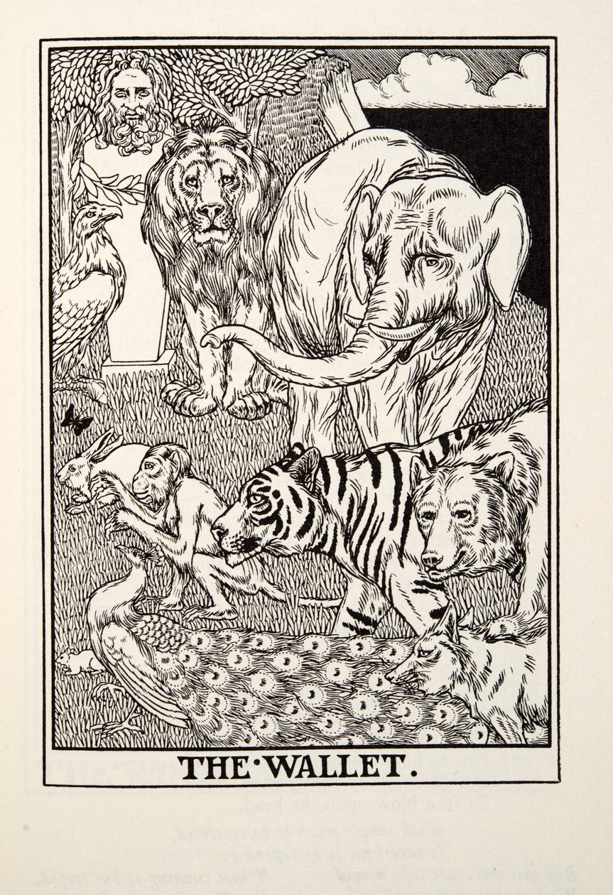 Das Portemonnaie, aus Fontaine Fabeln, veröffentlicht 1905 von Percy J. Billingshurst