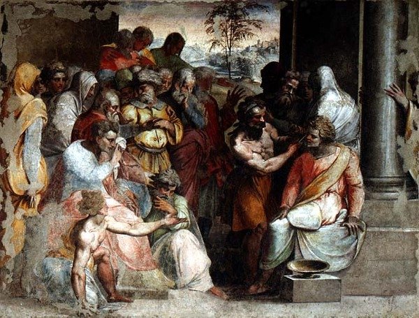 Das Urteil des Zaleucus, um 1525 von Perino del Vaga