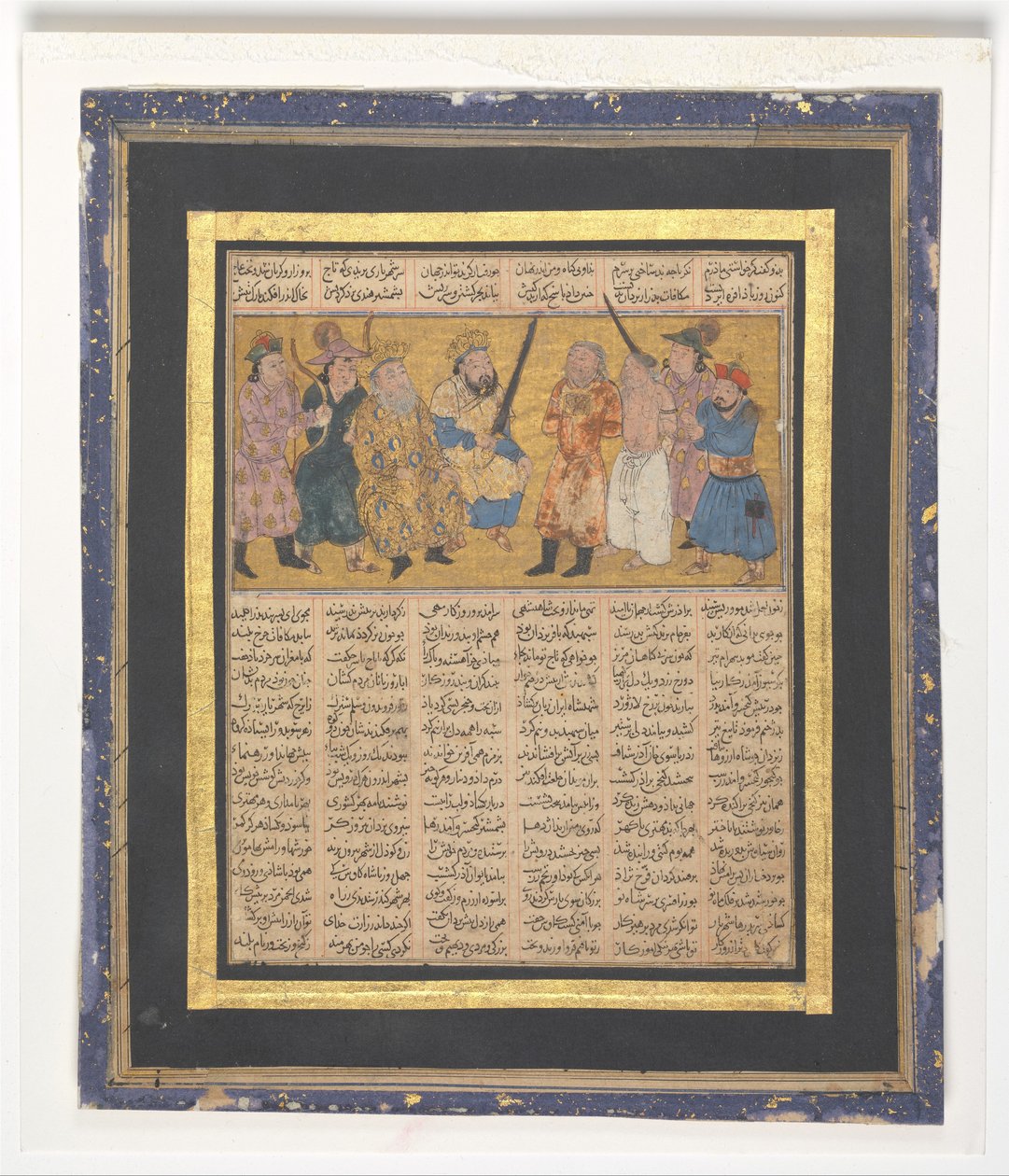 Kai Khusrau auf dem Thron mit einem Schwert, ca. 1300-30 von Persian School