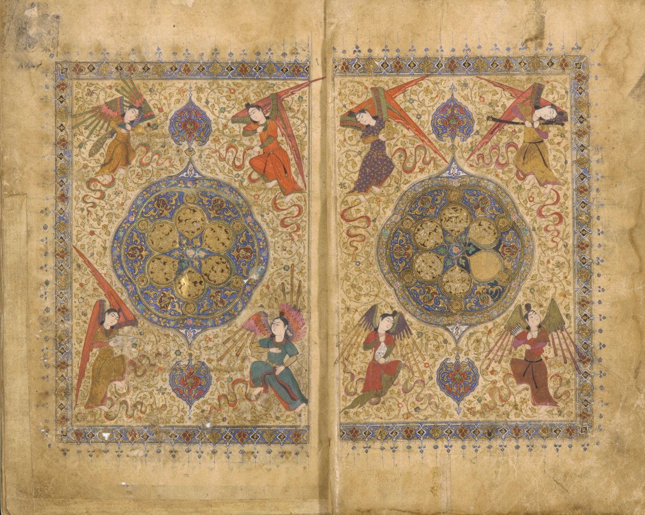 Khamsa (Quintett) von Khwaju Kirmani, Shiraz, Iran, Timuridische Periode, 1437-38 von Persian School
