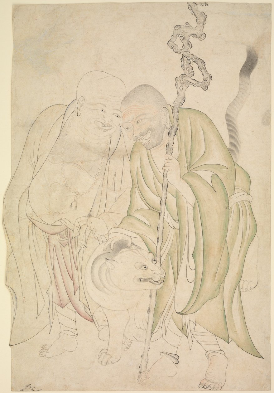 Zwei Lohans, um 1480 von Persian School