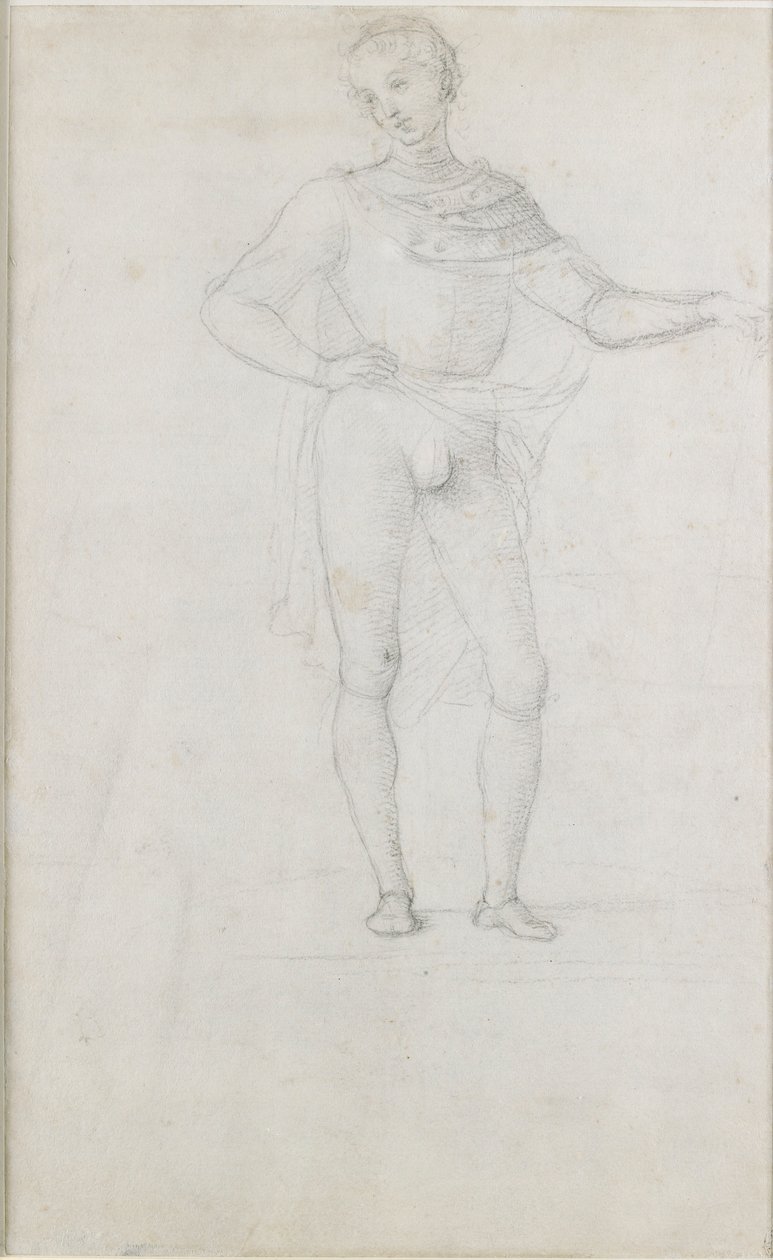 Studie für eine Figur in einer Anbetung der Könige, ca. 1470-1520 von Perugino