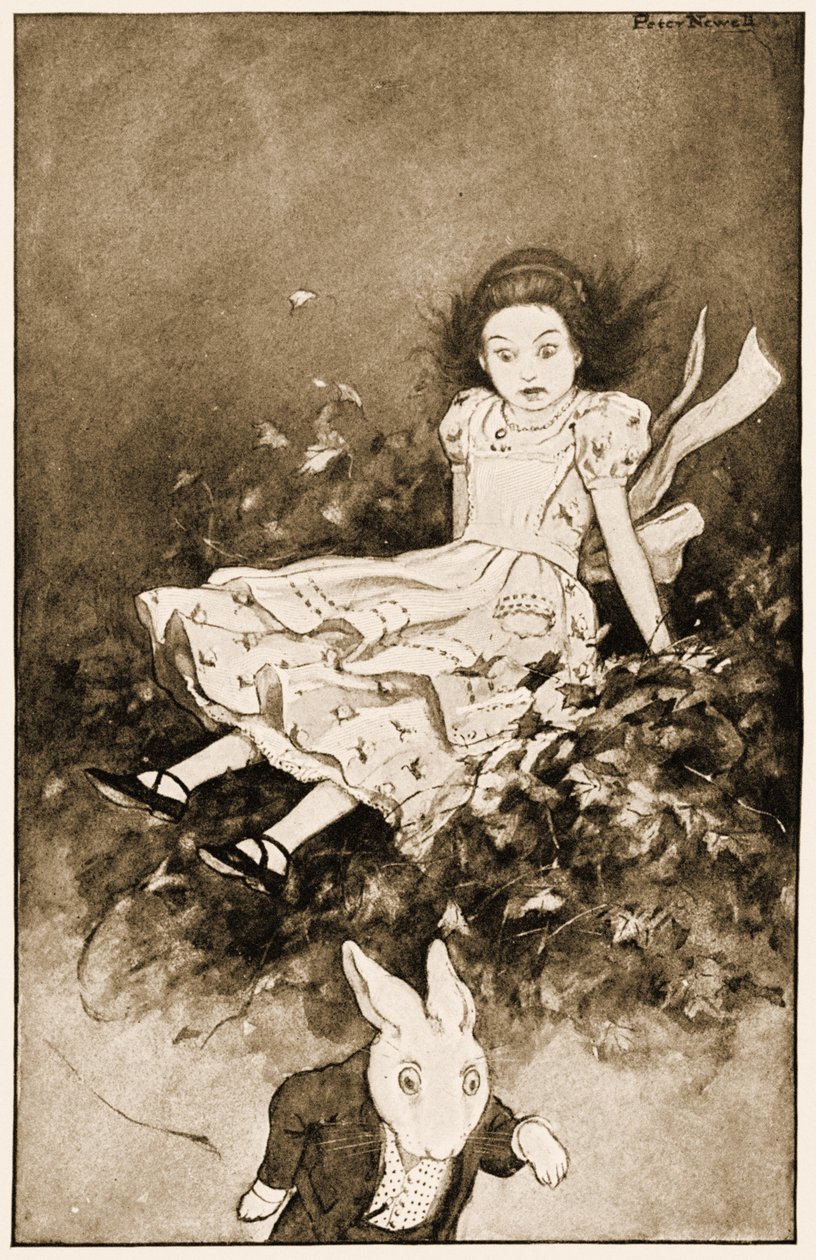 Sie fiel auf einen Haufen trockener Blätter (Illustration aus 