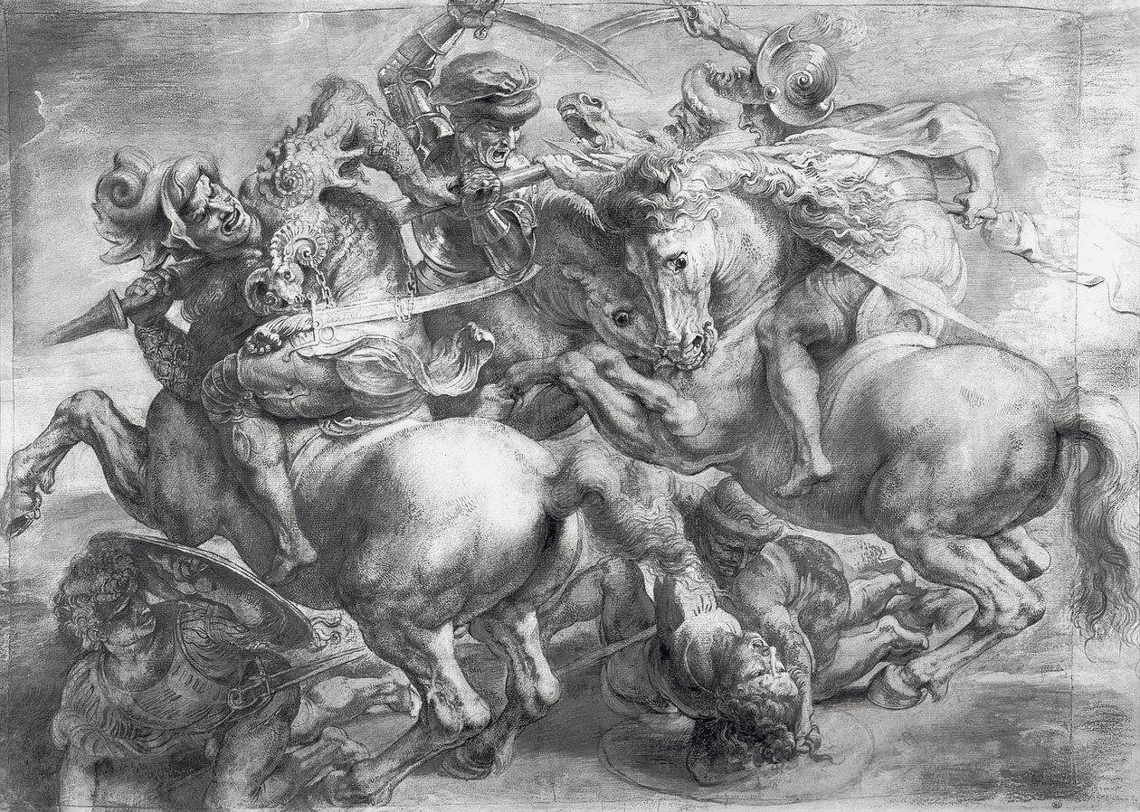 Die Schlacht von Anghiari nach Leonardo da Vinci von Peter Paul Rubens