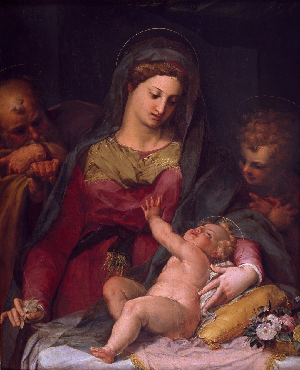 Heilige Familie mit St. Johannes von Peter Candid von Peter (1548 1628) Candid