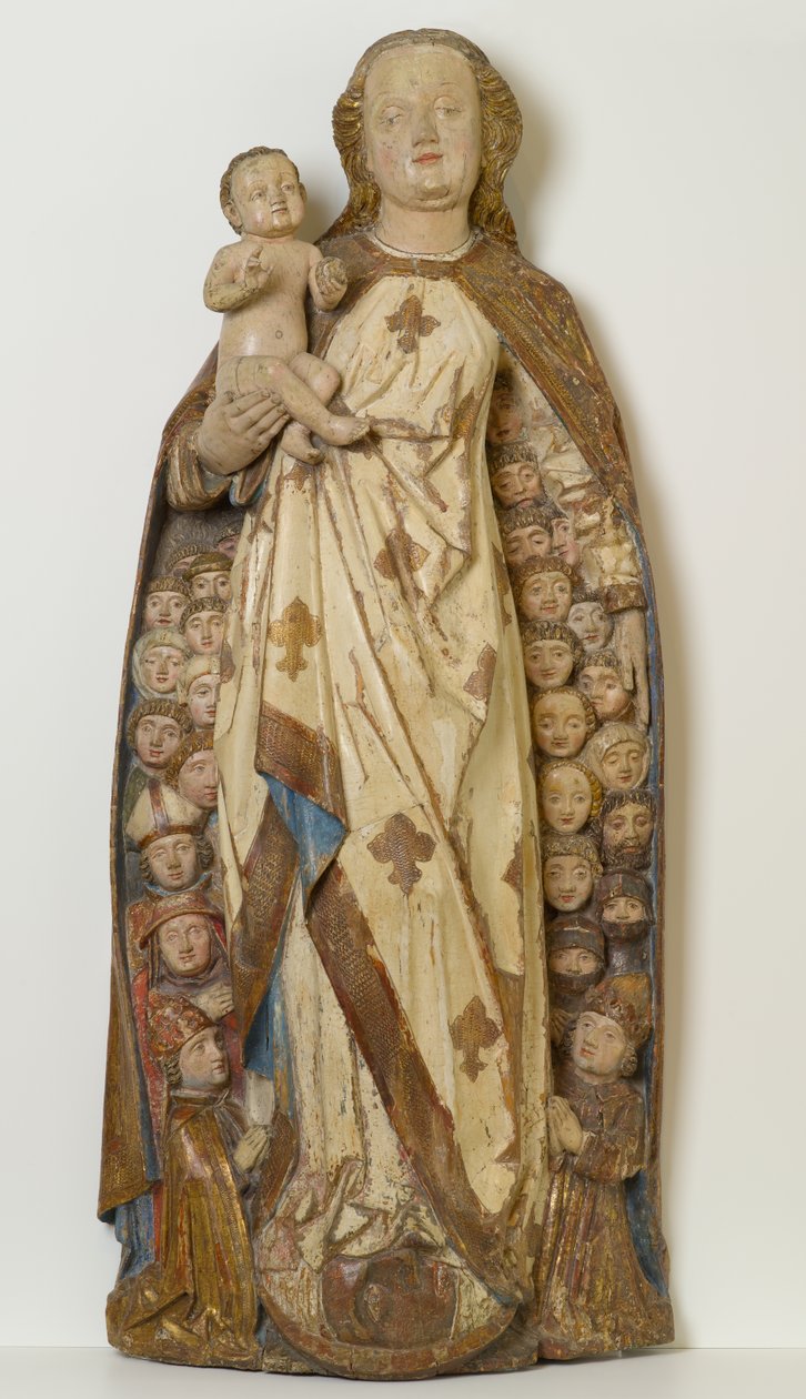 Madonna und Kind, die Bittsteller unter ihrem Mantel schützen, um 1471 von Peter (attr.to) Koellin