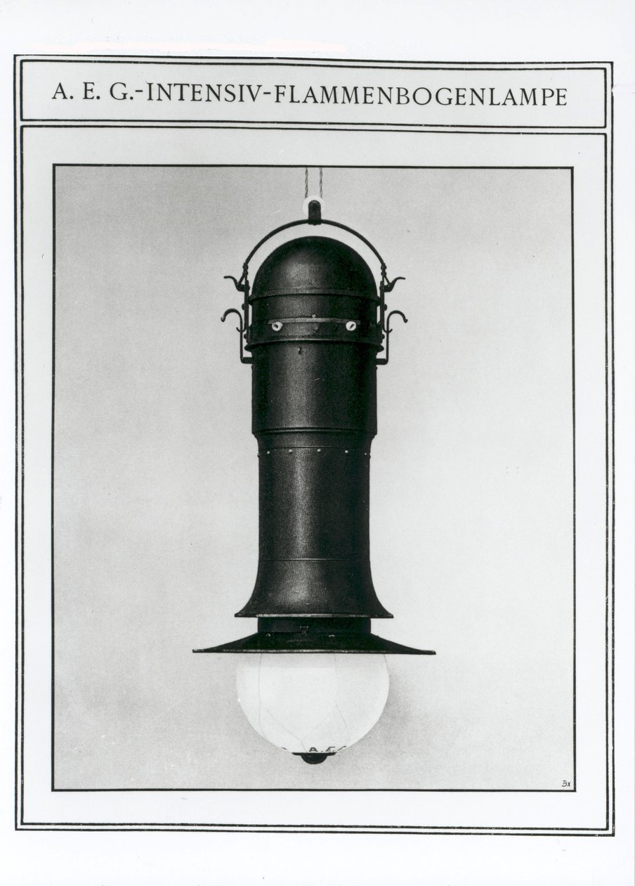 AEG Intensive Flammenbogenlampe von Peter Behrens