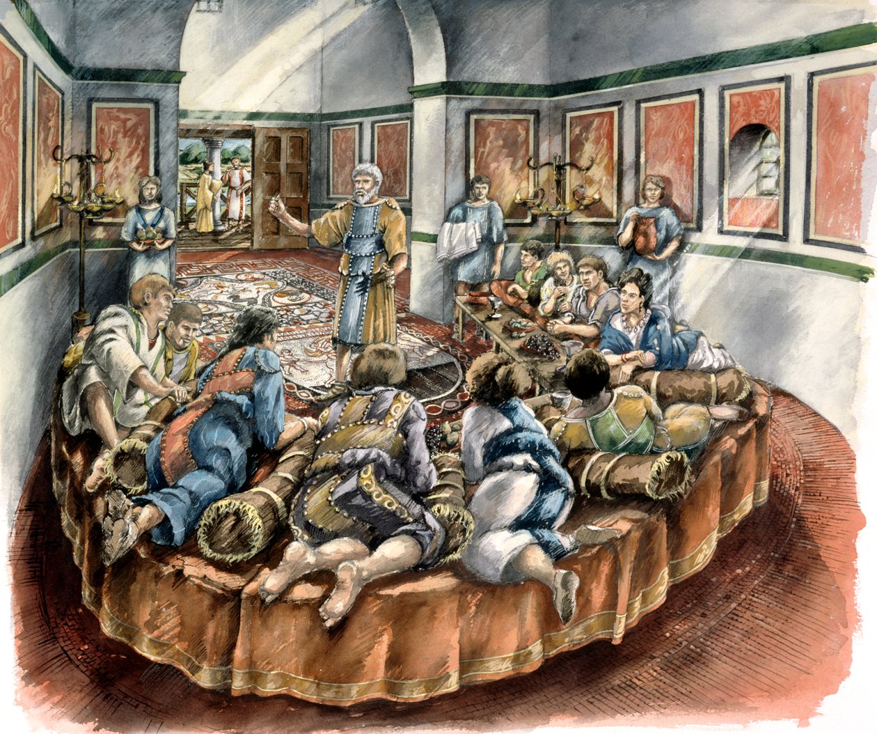 Römische Villa von Lullingstone, 4. Jahrhundert, ca. 1990-2010 von Peter Dunn