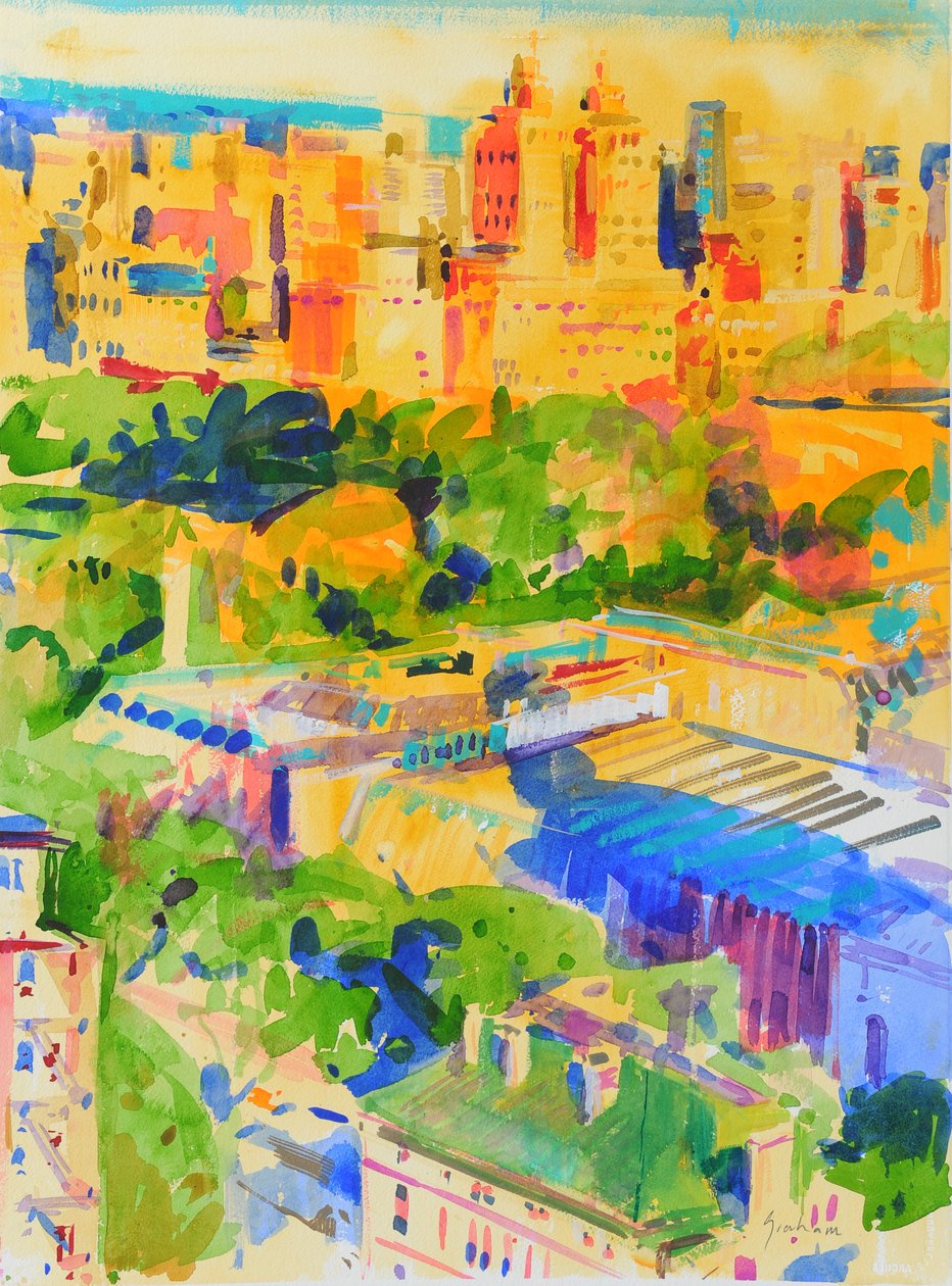 Fifth Avenue Schatten über dem Metropolitan von Peter Graham (Contemporary)