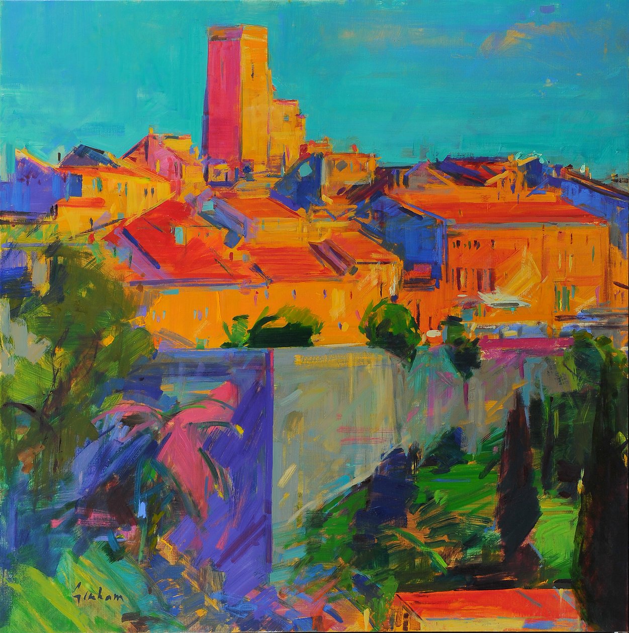 Saint-Paul de Vence, Goldenes Licht, 2022 von Peter Graham